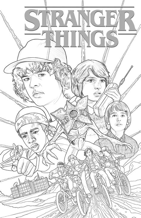 stranger things coloring page